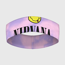 Повязка на голову 3D с принтом NIRVANA в Санкт-Петербурге,  |  | in utero | nevermind | nirvana | nirvana in utero | nirvana logo | smile | курт кобейн | нирвана | нирвана in utero | нирвана лого