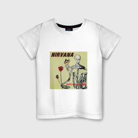 Детская футболка хлопок с принтом NIRVANA в Санкт-Петербурге, 100% хлопок | круглый вырез горловины, полуприлегающий силуэт, длина до линии бедер | in utero | nevermind | nirvana | nirvana in utero | nirvana logo | smile | курт кобейн | нирвана | нирвана in utero | нирвана лого