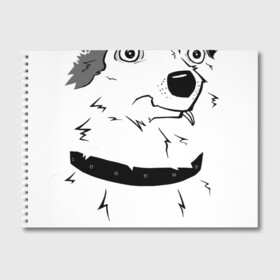 Альбом для рисования с принтом Курьер - Шарик в Санкт-Петербурге, 100% бумага
 | матовая бумага, плотность 200 мг. | reminor | животные | курьер | мультфильм | пес | собака | шарик