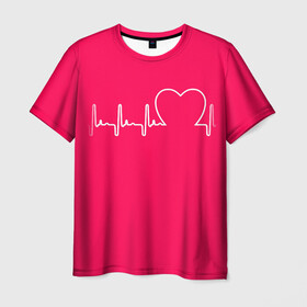 Мужская футболка 3D с принтом Халат Кардиолога в Санкт-Петербурге, 100% полиэфир | прямой крой, круглый вырез горловины, длина до линии бедер | белые халаты | вирус | врач | детский врач | детский кардиолог | кардио | кардиология | мед | медик | медсестра | подарок | сердце | символика | терапевт