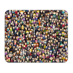 Коврик для мышки прямоугольный с принтом Персонажи South Park в Санкт-Петербурге, натуральный каучук | размер 230 х 185 мм; запечатка лицевой стороны | park | sout | мультик | парк | патрен | персонаж | саус | сериал | толпа | южный