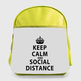 Детский рюкзак с принтом Keep Calm And Social Distance в Санкт-Петербурге, 100% полиэстер | Размеры изделия - высота 34 см, ширина 28 см, глубина 10 см
Размер поля для печати - высота 19.5 см, ширина 24 см | 2019 | biohazard | calm | china | coronavirus | covid 19 | inc | keep | ncov | ncov19 | ncov2019 | plague | survivor | virus | warning | вирус | дистанцию | коронавирус | соблюдай