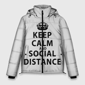 Мужская зимняя куртка 3D с принтом Keep Calm And Social Distance в Санкт-Петербурге, верх — 100% полиэстер; подкладка — 100% полиэстер; утеплитель — 100% полиэстер | длина ниже бедра, свободный силуэт Оверсайз. Есть воротник-стойка, отстегивающийся капюшон и ветрозащитная планка. 

Боковые карманы с листочкой на кнопках и внутренний карман на молнии. | 2019 | biohazard | calm | china | coronavirus | covid 19 | inc | keep | ncov | ncov19 | ncov2019 | plague | survivor | virus | warning | вирус | дистанцию | коронавирус | соблюдай