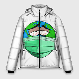 Мужская зимняя куртка 3D с принтом Зараженная Планета в Санкт-Петербурге, верх — 100% полиэстер; подкладка — 100% полиэстер; утеплитель — 100% полиэстер | длина ниже бедра, свободный силуэт Оверсайз. Есть воротник-стойка, отстегивающийся капюшон и ветрозащитная планка. 

Боковые карманы с листочкой на кнопках и внутренний карман на молнии. | Тематика изображения на принте: 2019 | biohazard | china | coronavirus | covid 19 | inc | medicine | ncov | ncov19 | ncov2019 | plague | survivor | virus | warning | вирус | китай | коронавирус | медик | медицина