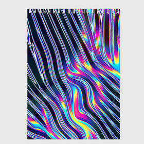 Скетчбук с принтом DIGITAL ABSTRACT в Санкт-Петербурге, 100% бумага
 | 48 листов, плотность листов — 100 г/м2, плотность картонной обложки — 250 г/м2. Листы скреплены сверху удобной пружинной спиралью | abstraction | geometry | hexagon | neon | paints | stripes | texture | triangle | абстракция | брызги | геометрия | краски | неон | неоновый | соты | текстура