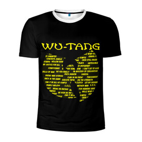 Мужская футболка 3D спортивная с принтом WU-TANG CLAN | ВУ ТАНГ (Z) в Санкт-Петербурге, 100% полиэстер с улучшенными характеристиками | приталенный силуэт, круглая горловина, широкие плечи, сужается к линии бедра | rap | wu tang | wu tang clan | ву танг | ву танг клан | реп | репер | рэп | рэпер