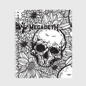 Тетрадь с принтом Megadeth в Санкт-Петербурге, 100% бумага | 48 листов, плотность листов — 60 г/м2, плотность картонной обложки — 250 г/м2. Листы скреплены сбоку удобной пружинной спиралью. Уголки страниц и обложки скругленные. Цвет линий — светло-серый
 | countdown to extinction | бас | гитара | группа | дэйв мастейн | кико лоурейро | лос анджелес | метал | трэш | хард рок | хеви метал