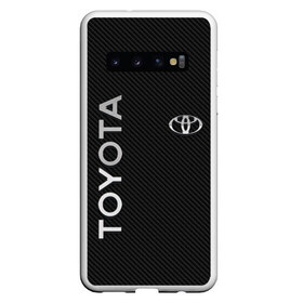 Чехол для Samsung Galaxy S10 с принтом Toyota CARBON в Санкт-Петербурге, Силикон | Область печати: задняя сторона чехла, без боковых панелей | Тематика изображения на принте: carbon | toyota | абстракция | авто | автомобиль | карбон | лого | логотип | машина | таета | тоета | тойота