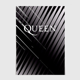 Постер с принтом Queen в Санкт-Петербурге, 100% бумага
 | бумага, плотность 150 мг. Матовая, но за счет высокого коэффициента гладкости имеет небольшой блеск и дает на свету блики, но в отличии от глянцевой бумаги не покрыта лаком | 3d | queen | британская | группа | исполнитель | лого | логотип | музыканты | надпись | рок | эмблема