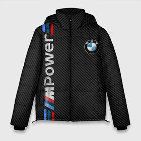 Мужская зимняя куртка 3D с принтом BMW POWER CARBON в Санкт-Петербурге, верх — 100% полиэстер; подкладка — 100% полиэстер; утеплитель — 100% полиэстер | длина ниже бедра, свободный силуэт Оверсайз. Есть воротник-стойка, отстегивающийся капюшон и ветрозащитная планка. 

Боковые карманы с листочкой на кнопках и внутренний карман на молнии. | bmw | carbon power | абстракция | авто | автомобиль | бмв | карбон | лого | логотип | машина | скорость