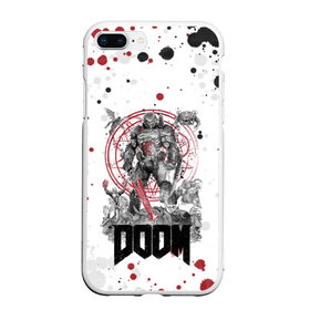 Чехол для iPhone 7Plus/8 Plus матовый с принтом Doom в Санкт-Петербурге, Силикон | Область печати: задняя сторона чехла, без боковых панелей | Тематика изображения на принте: aerospace | corporation | doom | doomguy | eternal | mars | shooter | slayer | uac | union | дум | корпорация | марс | объединённая | палач | рока | солдат | шутер