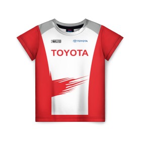Детская футболка 3D с принтом Toyota Driver в Санкт-Петербурге, 100% гипоаллергенный полиэфир | прямой крой, круглый вырез горловины, длина до линии бедер, чуть спущенное плечо, ткань немного тянется | racing | rally | rally team | toyota | toyota team | гонки | тайота | тоёта | тойота