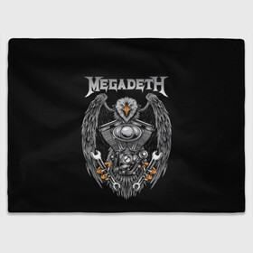 Плед 3D с принтом Megadeth в Санкт-Петербурге, 100% полиэстер | закругленные углы, все края обработаны. Ткань не мнется и не растягивается | countdown to extinction | бас | гитара | группа | дэйв мастейн | кико лоурейро | лос анджелес | метал | трэш | хард рок | хеви метал