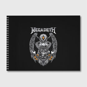 Альбом для рисования с принтом Megadeth в Санкт-Петербурге, 100% бумага
 | матовая бумага, плотность 200 мг. | countdown to extinction | бас | гитара | группа | дэйв мастейн | кико лоурейро | лос анджелес | метал | трэш | хард рок | хеви метал
