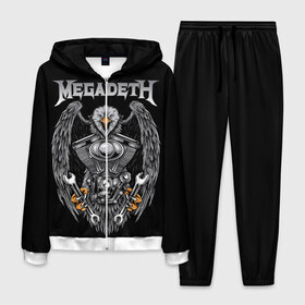 Мужской костюм 3D с принтом Megadeth в Санкт-Петербурге, 100% полиэстер | Манжеты и пояс оформлены тканевой резинкой, двухслойный капюшон со шнурком для регулировки, карманы спереди | countdown to extinction | бас | гитара | группа | дэйв мастейн | кико лоурейро | лос анджелес | метал | трэш | хард рок | хеви метал