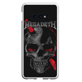 Чехол для Samsung S10E с принтом Megadeth в Санкт-Петербурге, Силикон | Область печати: задняя сторона чехла, без боковых панелей | countdown to extinction | бас | гитара | группа | дэйв мастейн | кико лоурейро | лос анджелес | метал | трэш | хард рок | хеви метал