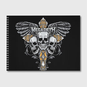 Альбом для рисования с принтом Megadeth в Санкт-Петербурге, 100% бумага
 | матовая бумага, плотность 200 мг. | countdown to extinction | бас | гитара | группа | дэйв мастейн | кико лоурейро | лос анджелес | метал | трэш | хард рок | хеви метал