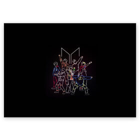 Поздравительная открытка с принтом BTS в Санкт-Петербурге, 100% бумага | плотность бумаги 280 г/м2, матовая, на обратной стороне линовка и место для марки
 | bts | j hope | j pop | jimin | jin | jungkook | k pop | korea | music | nct | pop | pop idols | suga | v | айдолы | бтс | идолы | к поп | корейская музыка | корея | нст | поп | попса | чимин