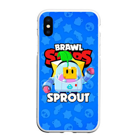 Чехол для iPhone XS Max матовый с принтом BRAWL STARS SPROUT в Санкт-Петербурге, Силикон | Область печати: задняя сторона чехла, без боковых панелей | 8 bit | 8 бит | bibi | brawl stars | crow | el brown | leon | leon shark | max | mr.p | phoenix | sally leon | shark | sprout | stars | virus | werewolf | акула | биби | вирус | ворон | леон | оборотень | пингвин