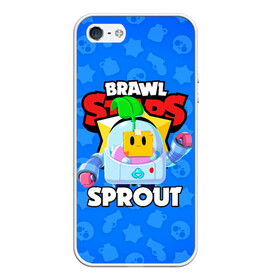 Чехол для iPhone 5/5S матовый с принтом BRAWL STARS SPROUT в Санкт-Петербурге, Силикон | Область печати: задняя сторона чехла, без боковых панелей | Тематика изображения на принте: 8 bit | 8 бит | bibi | brawl stars | crow | el brown | leon | leon shark | max | mr.p | phoenix | sally leon | shark | sprout | stars | virus | werewolf | акула | биби | вирус | ворон | леон | оборотень | пингвин