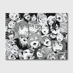 Альбом для рисования с принтом АХЕГАО в Санкт-Петербурге, 100% бумага
 | матовая бумага, плотность 200 мг. | Тематика изображения на принте: ahegao | anime | face | manga | аниме | ахегао | лицо | манга