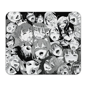 Коврик для мышки прямоугольный с принтом АХЕГАО в Санкт-Петербурге, натуральный каучук | размер 230 х 185 мм; запечатка лицевой стороны | ahegao | anime | face | manga | аниме | ахегао | лицо | манга