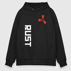 Мужское худи Oversize хлопок с принтом RUST в Санкт-Петербурге, френч-терри — 70% хлопок, 30% полиэстер. Мягкий теплый начес внутри —100% хлопок | боковые карманы, эластичные манжеты и нижняя кромка, капюшон на магнитной кнопке | dayz | facepunch | rust | state of decay | survival | the forest | this war of mine | выживалка rust | раст