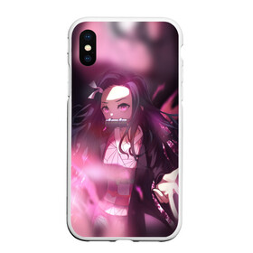 Чехол для iPhone XS Max матовый с принтом NEZUKO DEMON SLAYER KIMETSU NO YAIBA КЛИНОК РАССЕКАЮЩИЙ ДЕМОНОВ в Санкт-Петербурге, Силикон | Область печати: задняя сторона чехла, без боковых панелей | Тематика изображения на принте: demon slayer | kimetsu no yaiba | nezuko | shinobu | slayer | tanjiro | zenitsu | гию томиока | зенитцу | иноске хашибира | клинок рассекающий демонов | незуко | танджиро | шинобу кочо