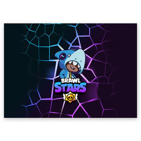 Поздравительная открытка с принтом Brawl Stars LEON SHARK в Санкт-Петербурге, 100% бумага | плотность бумаги 280 г/м2, матовая, на обратной стороне линовка и место для марки
 | 8 bit | 8 бит | brawl | brawl stars | crow | leon | stars | бравл | бравл старс | браво старс | игра | компьютерная | кров | леон | онлайн | старс