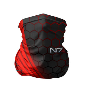 Бандана-труба 3D с принтом Mass Effect N7 в Санкт-Петербурге, 100% полиэстер, ткань с особыми свойствами — Activecool | плотность 150‒180 г/м2; хорошо тянется, но сохраняет форму | andromeda | effect | n7 | n7 day | герой | костюм | масса эффект | программа n7