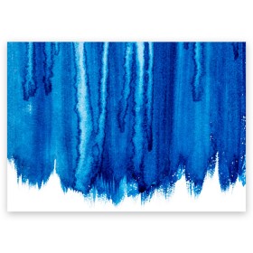 Поздравительная открытка с принтом Будь в потоке в Санкт-Петербурге, 100% бумага | плотность бумаги 280 г/м2, матовая, на обратной стороне линовка и место для марки
 | Тематика изображения на принте: water | waterfall | абстракция | акварель | вода | водопад | голубая абстракция | дождь | краска | потеки краски | поток | потоки воды | потоки краски | текстура