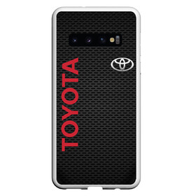 Чехол для Samsung Galaxy S10 с принтом TOYOTA в Санкт-Петербурге, Силикон | Область печати: задняя сторона чехла, без боковых панелей | Тематика изображения на принте: 2020 | alphard | auto | camry | corolla | highlander | hilux | land cruiser 200 | prado | rav4 | sport | supra | toyota | tundra | авто | автомобиль | автомобильные | альфард | бренд | камри | марка | машины | спорт | тойота