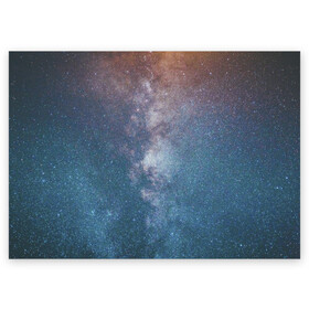 Поздравительная открытка с принтом Космос в Санкт-Петербурге, 100% бумага | плотность бумаги 280 г/м2, матовая, на обратной стороне линовка и место для марки
 | авиация | астрономия | воздухоплавания | градиент | звездная | звезды | космическое пространство | космонавтика | космос | маска | млечный путь | наса | небо | созвездия | черная дыра