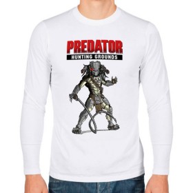 Мужской лонгслив хлопок с принтом Predator: Hunting Grounds в Санкт-Петербурге, 100% хлопок |  | Тематика изображения на принте: game | gamer | predator: hunting grounds | игра | шутер