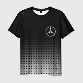 Мужская футболка 3D с принтом Mercedes-Benz в Санкт-Петербурге, 100% полиэфир | прямой крой, круглый вырез горловины, длина до линии бедер | Тематика изображения на принте: amg | mercedes | mercedes значок | mercedes лого | mercedes марка | амг | бенц | лого автомобиля | логотип мерседес | мерин | мерс | мерседес | мерседес бенз | мерседес лого | мерседес эмблема