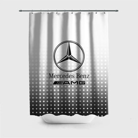 Штора 3D для ванной с принтом Mercedes-Benz в Санкт-Петербурге, 100% полиэстер | плотность материала — 100 г/м2. Стандартный размер — 146 см х 180 см. По верхнему краю — пластиковые люверсы для креплений. В комплекте 10 пластиковых колец | amg | mercedes | mercedes значок | mercedes лого | mercedes марка | амг | бенц | лого автомобиля | логотип мерседес | мерин | мерс | мерседес | мерседес бенз | мерседес лого | мерседес эмблема