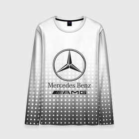 Мужской лонгслив 3D с принтом Mercedes-Benz в Санкт-Петербурге, 100% полиэстер | длинные рукава, круглый вырез горловины, полуприлегающий силуэт | amg | mercedes | mercedes значок | mercedes лого | mercedes марка | амг | бенц | лого автомобиля | логотип мерседес | мерин | мерс | мерседес | мерседес бенз | мерседес лого | мерседес эмблема