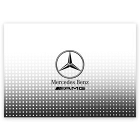 Поздравительная открытка с принтом Mercedes-Benz в Санкт-Петербурге, 100% бумага | плотность бумаги 280 г/м2, матовая, на обратной стороне линовка и место для марки
 | amg | mercedes | mercedes значок | mercedes лого | mercedes марка | амг | бенц | лого автомобиля | логотип мерседес | мерин | мерс | мерседес | мерседес бенз | мерседес лого | мерседес эмблема