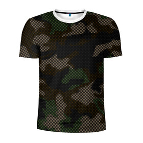 Мужская футболка 3D спортивная с принтом КАМУФЛЯЖ в Санкт-Петербурге, 100% полиэстер с улучшенными характеристиками | приталенный силуэт, круглая горловина, широкие плечи, сужается к линии бедра | camouflage | армия | военная форма | военный | вооружение | вооруженные силы | защита | защитный цвет | камуфляж | маскировка | солдат | униформа | форма
