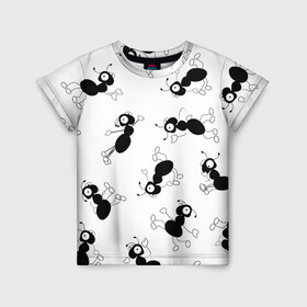 Детская футболка 3D с принтом Муравьи  в Санкт-Петербурге, 100% гипоаллергенный полиэфир | прямой крой, круглый вырез горловины, длина до линии бедер, чуть спущенное плечо, ткань немного тянется | big | picture | картинки | лето | муравейник | муравьи | насекомые | популярные | прикольные