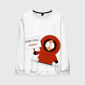 Мужской свитшот 3D с принтом Kenny McCormick в Санкт-Петербурге, 100% полиэстер с мягким внутренним слоем | круглый вырез горловины, мягкая резинка на манжетах и поясе, свободная посадка по фигуре | Тематика изображения на принте: south park | южный парк