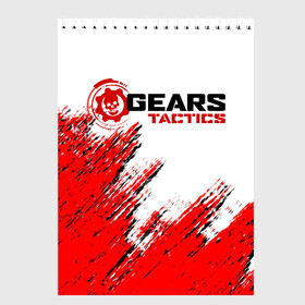 Скетчбук с принтом GEARS TACTICS в Санкт-Петербурге, 100% бумага
 | 48 листов, плотность листов — 100 г/м2, плотность картонной обложки — 250 г/м2. Листы скреплены сверху удобной пружинной спиралью | game | gears | gears of war | gears tactics | игра | стратегия | шестерёнки
