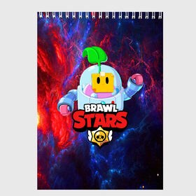 Скетчбук с принтом BRAWL STARS SPROUT в Санкт-Петербурге, 100% бумага
 | 48 листов, плотность листов — 100 г/м2, плотность картонной обложки — 250 г/м2. Листы скреплены сверху удобной пружинной спиралью | 8 bit | 8 бит | bibi | brawl stars | crow | el brown | leon | leon shark | max | mr.p | phoenix | sally leon | shark | sprout | stars | virus | werewolf | акула | биби | вирус | ворон | леон | оборотень | пингвин