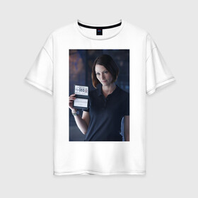 Женская футболка хлопок Oversize с принтом Alex Danvers в Санкт-Петербурге, 100% хлопок | свободный крой, круглый ворот, спущенный рукав, длина до линии бедер
 | alex danvers | supergirl | vdzabma | алекс дэнверс | супергерл
