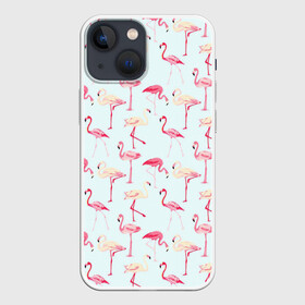Чехол для iPhone 13 mini с принтом Фламинго в Санкт-Петербурге,  |  | красный | птица | розовая птица | розовый | фламинго