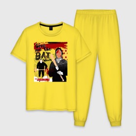 Мужская пижама хлопок с принтом The Shining в Санкт-Петербурге, 100% хлопок | брюки и футболка прямого кроя, без карманов, на брюках мягкая резинка на поясе и по низу штанин
 | 