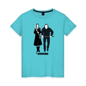 Женская футболка хлопок с принтом The Shining в Санкт-Петербурге, 100% хлопок | прямой крой, круглый вырез горловины, длина до линии бедер, слегка спущенное плечо | the shining | vdosadir | сияние | стэнли кубрик