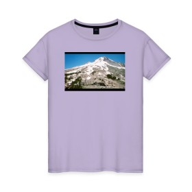 Женская футболка хлопок с принтом The Shining Landscape в Санкт-Петербурге, 100% хлопок | прямой крой, круглый вырез горловины, длина до линии бедер, слегка спущенное плечо | the shining | vdosadir | горы | пейзаж | сияние | стэнли кубрик