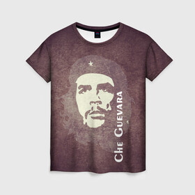 Женская футболка 3D с принтом Че Гевара в Санкт-Петербурге, 100% полиэфир ( синтетическое хлопкоподобное полотно) | прямой крой, круглый вырез горловины, длина до линии бедер | che guevara | исторические личности | революция | че гевара