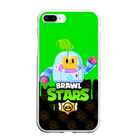 Чехол для iPhone 7Plus/8 Plus матовый с принтом BRAWL STARS SPROUT в Санкт-Петербурге, Силикон | Область печати: задняя сторона чехла, без боковых панелей | 8 bit | brawl stars | brawl stars sprout | crow | leon shark | max | mr.p | sally leon | shark | sprout | tara | werewolf leon | берли | бравл старс | ворон | макс | оборотень | спроут | тара